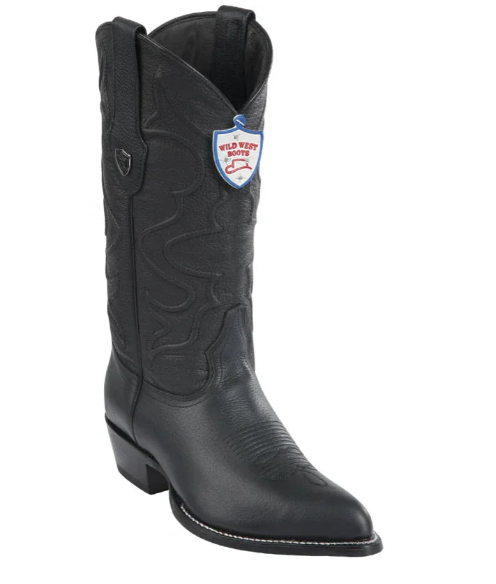 Wild West Boots Mens Grisly Leather J Toe Boots 99 Black – The