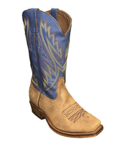 NOCONA MEN'S JUDE TAN/INDIGO SQUARE TOE WESTERN BOOTS HR5576