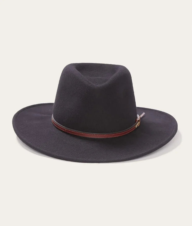 Stetson Men s Bozeman Wool Felt Crushable Black The Little Ranch