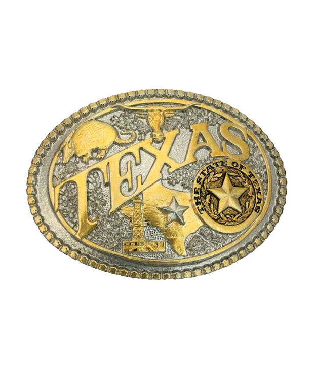 Montana Silversmiths Two-Tone Texas State Heritage Attitude Buckle