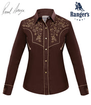 Camisa Dama Rafael Amaya Western Style 041DA01 Color Cafe