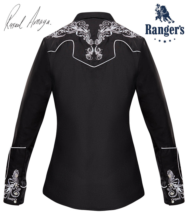 Camisa Vaquera  Color Negro para Dama Rafael Amaya Western Style 043DA01