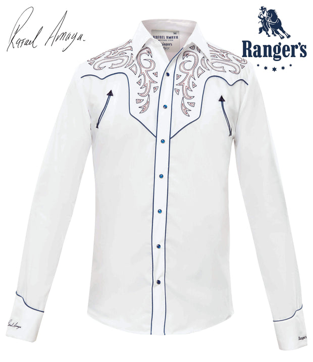 Rafael Amaya Western Style Camisa Vaquero Blanco 082CA01