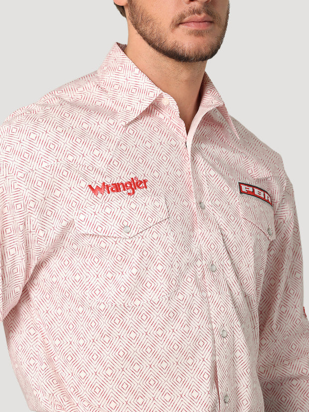 Wrangler Wrangler - Men's Western PBR Logo Long Sleev Shirt - 112316683
