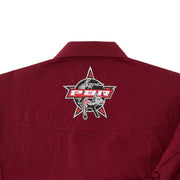 Wrangler® Men's PBR® Logo Red Long Sleeve Snap Shirt 112318486