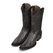 Cuadra Mens grey dress cowboy ostrich leather boots 1B2FA1
