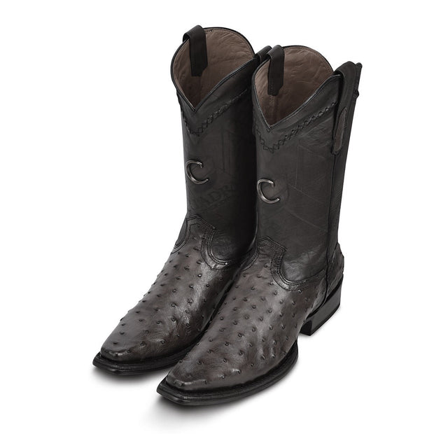 Cuadra Mens grey dress cowboy ostrich leather boots 1B2FA1 – The