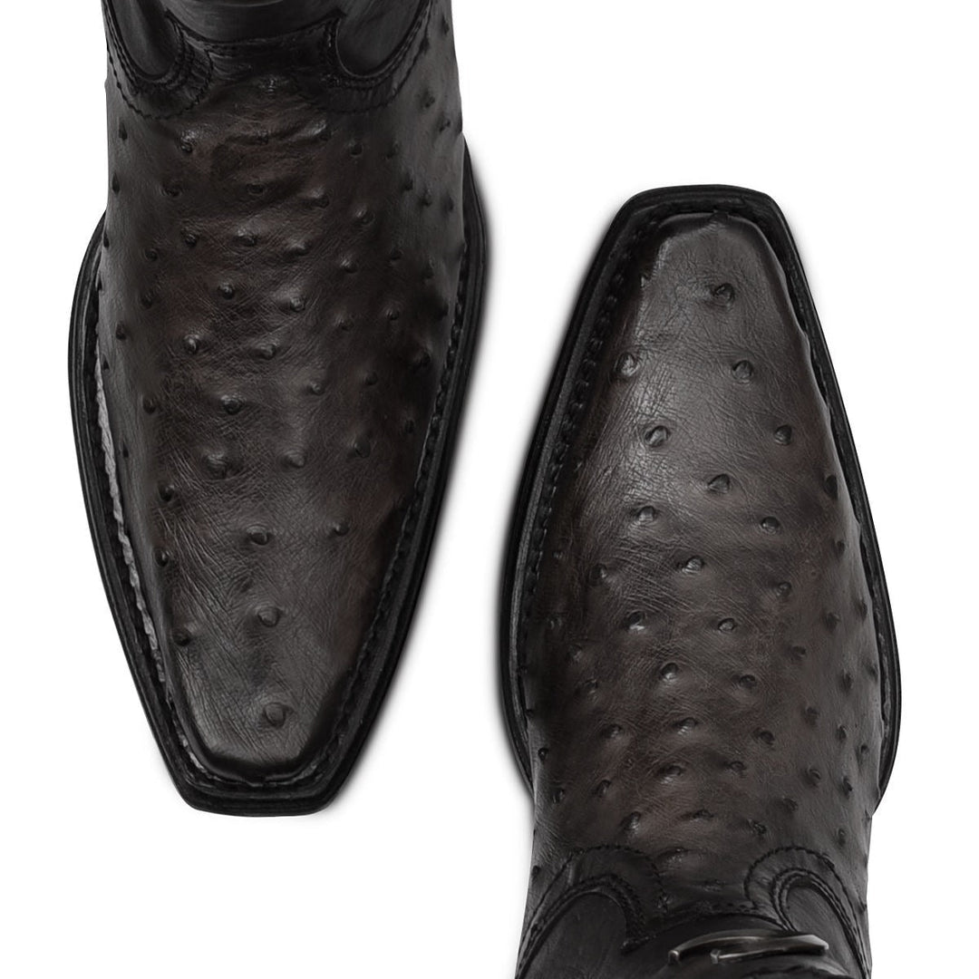 Cuadra Mens Grey Dress Cowboy Ostrich Leather Boots – The  display picture 3