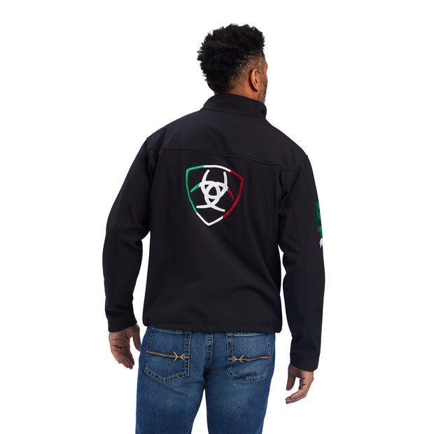 Ariat 10043055 Mens Team Mexico Logo Softshell Jacket Black