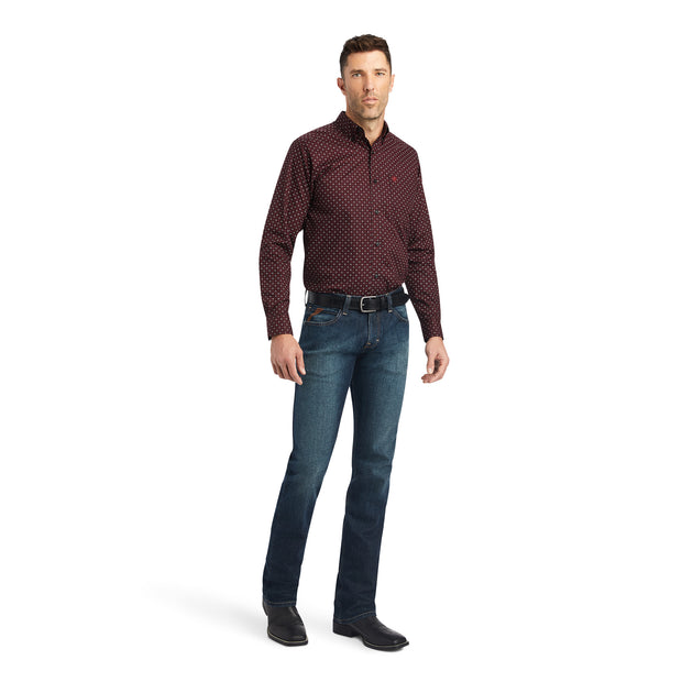 ARIAT WESSON FITTED RIO RED - MENS SHIRT - 10042262