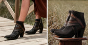Cuadra Womens Ankle Boots 3F86MA Black Stingray