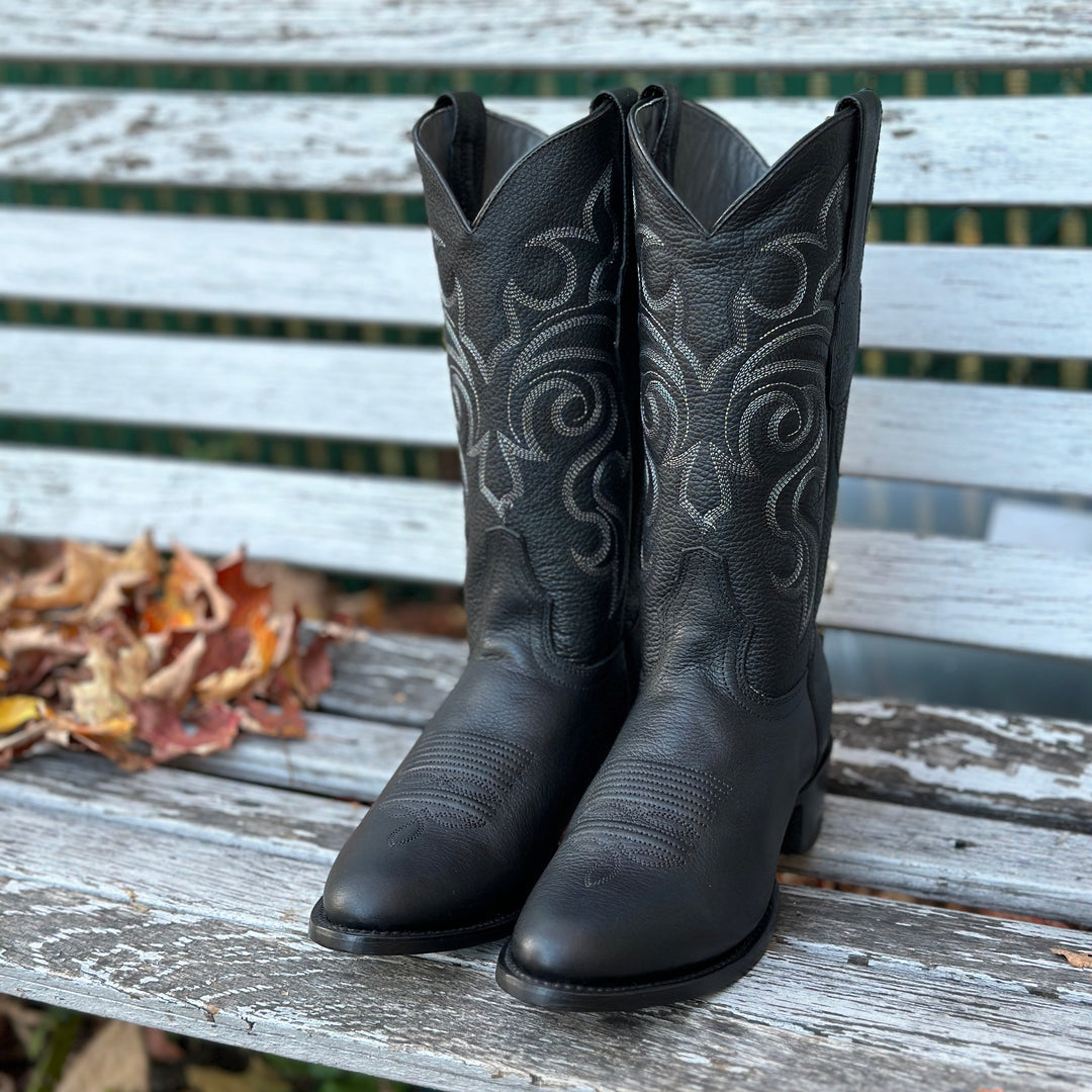 Los Altos Mens Boots H65 Round Toe Grisly - Black – The  display picture 1