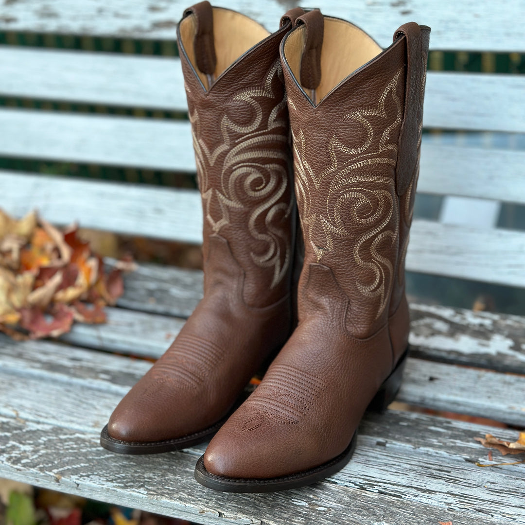 Los Altos Brown Grisly Leather Western Cowboy Boots Mens 13 D Round Toe 652707 LOS652707_580x580.jpg main image 3