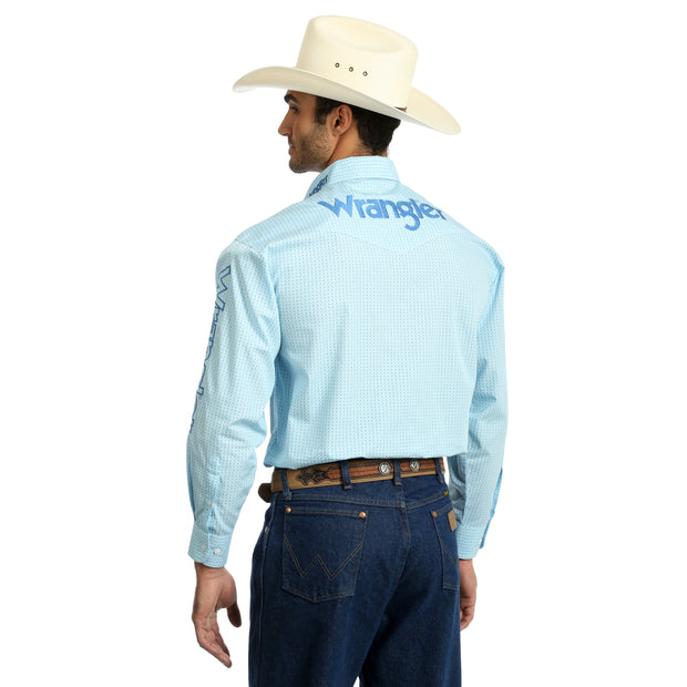 Wrangler® Logo Long Sleeve Shirt - MP2347M - Light Blue
