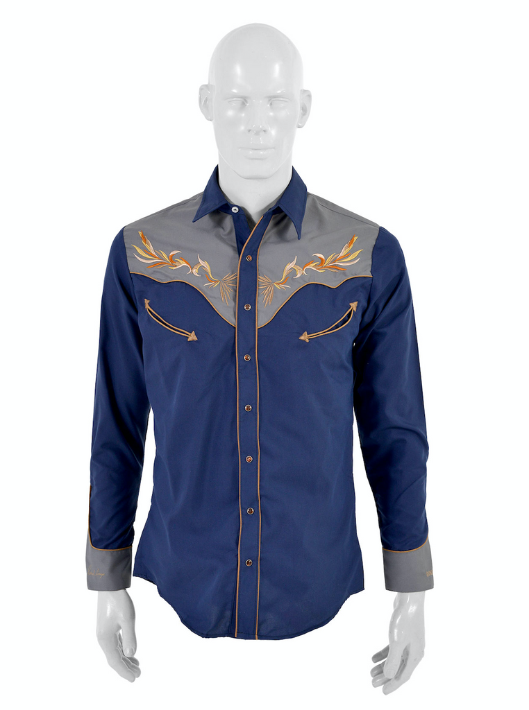 RAFAEL AMAYA WESTERN SHIRT 048CA01 AZUL The Little Ranch