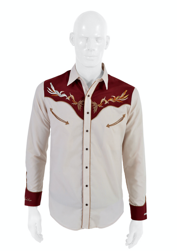 RAFAEL AMAYA WESTERN SHIRT 048CA01 WINE The Little Ranch