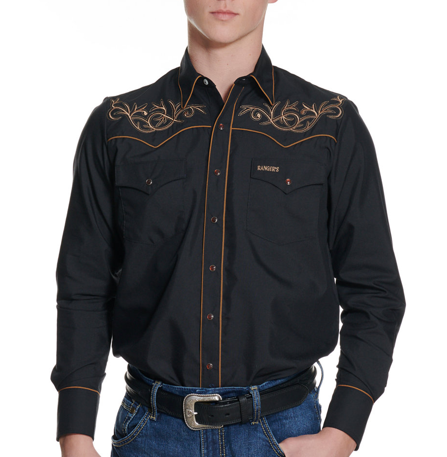 RANGERS CHARRO STYLE SHIRT VINO 027CA01 – The Little Ranch