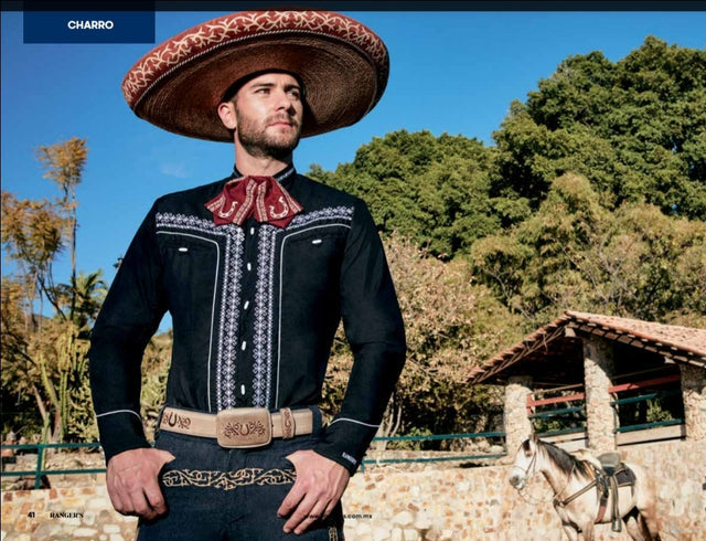 Rangers Charro Style Shirt Black – The Little Ranch