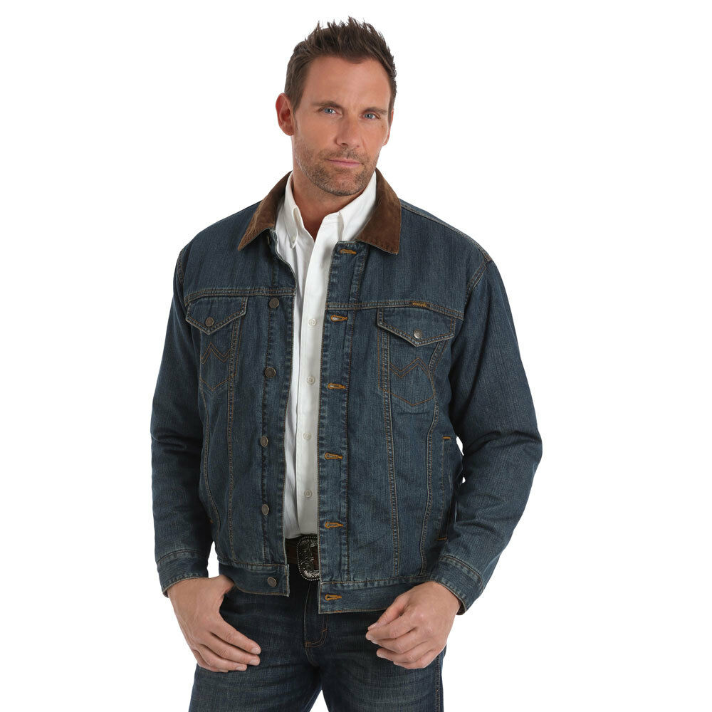 Wrangler Mens Conceal Carry Blanket Lined Denim Jean Jacket The Little Ranch