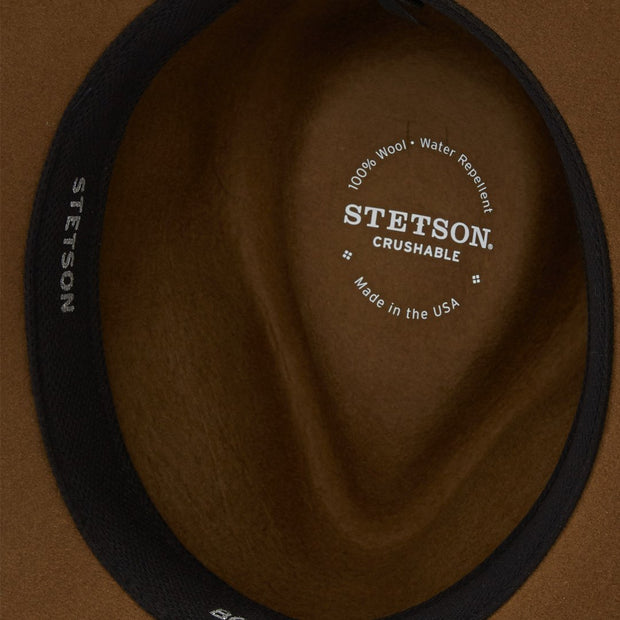 Stetson Men's Bozeman Wool Felt Crushable Cowboy Hat-Brown